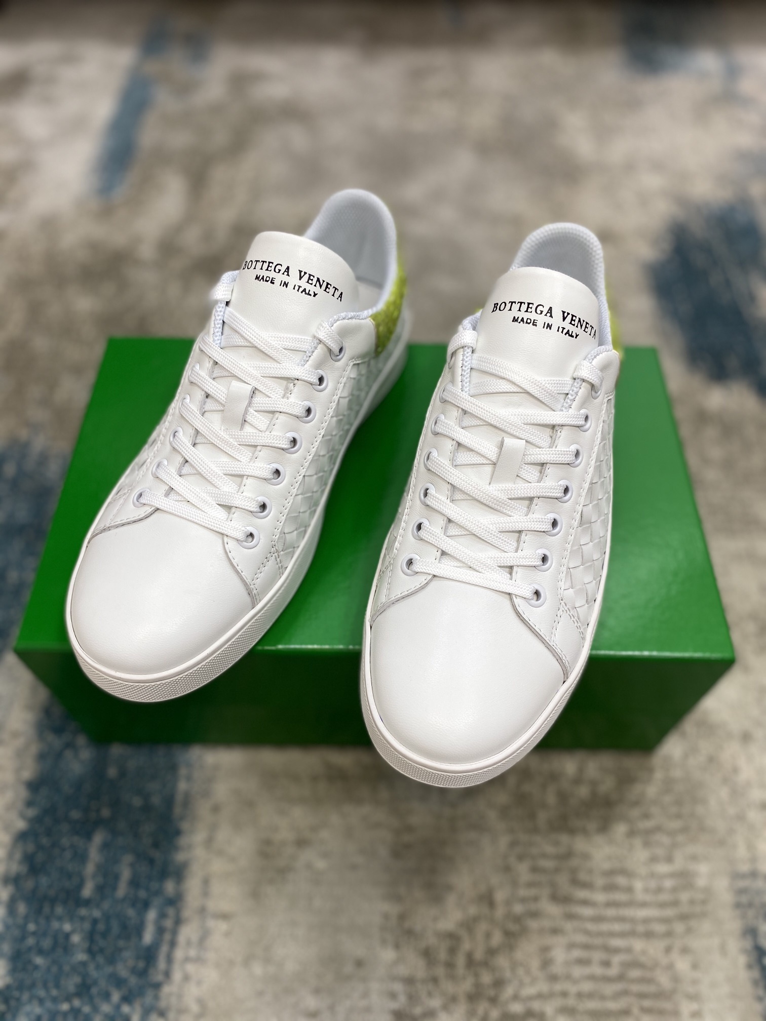 Bottega Veneta Men's With Fin Sneakers White Yellow For Men - Soul Replicas