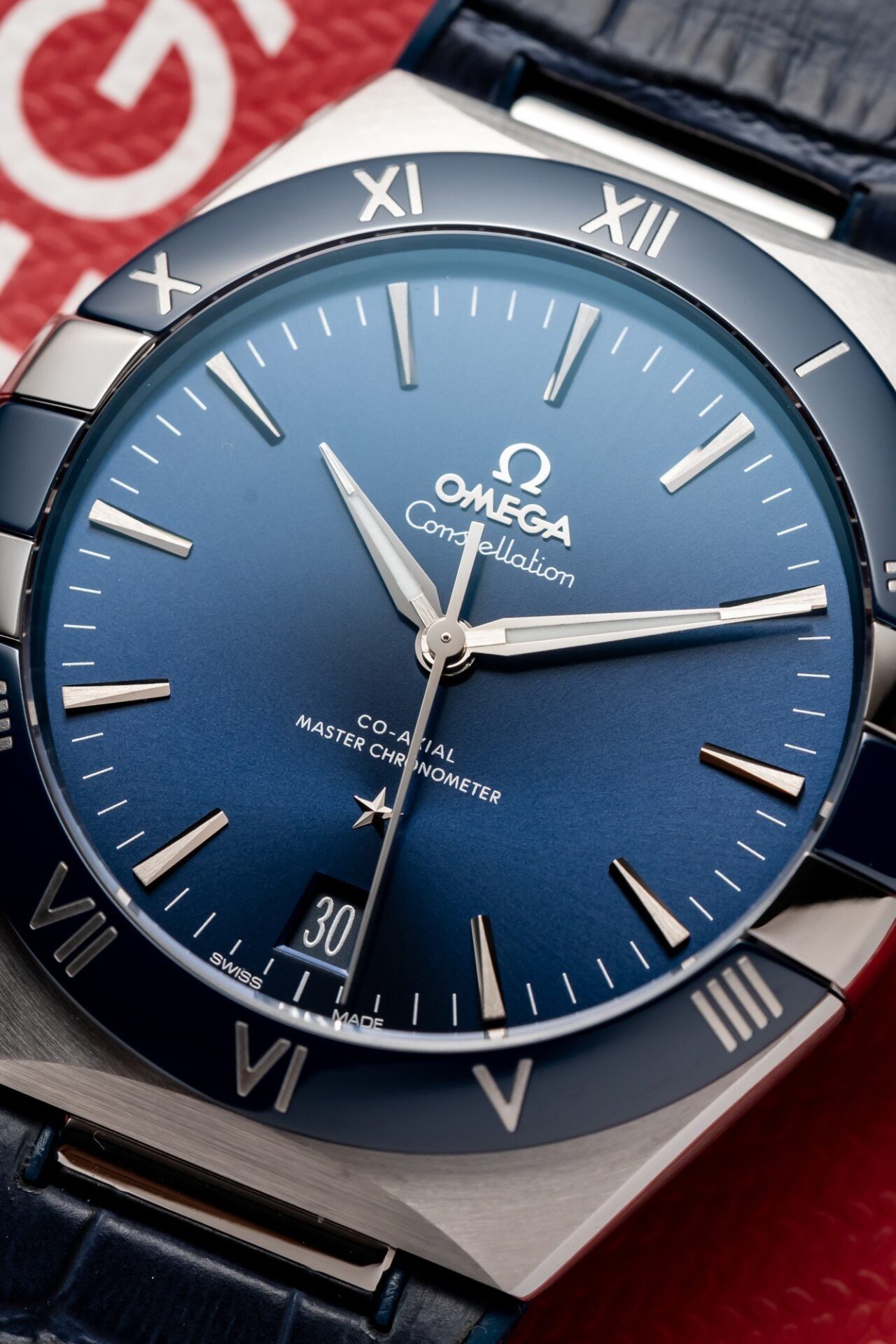 Omega Constellation Replica 11 Watch Blue Dial Leather Strap 41mm - Soul Replicas