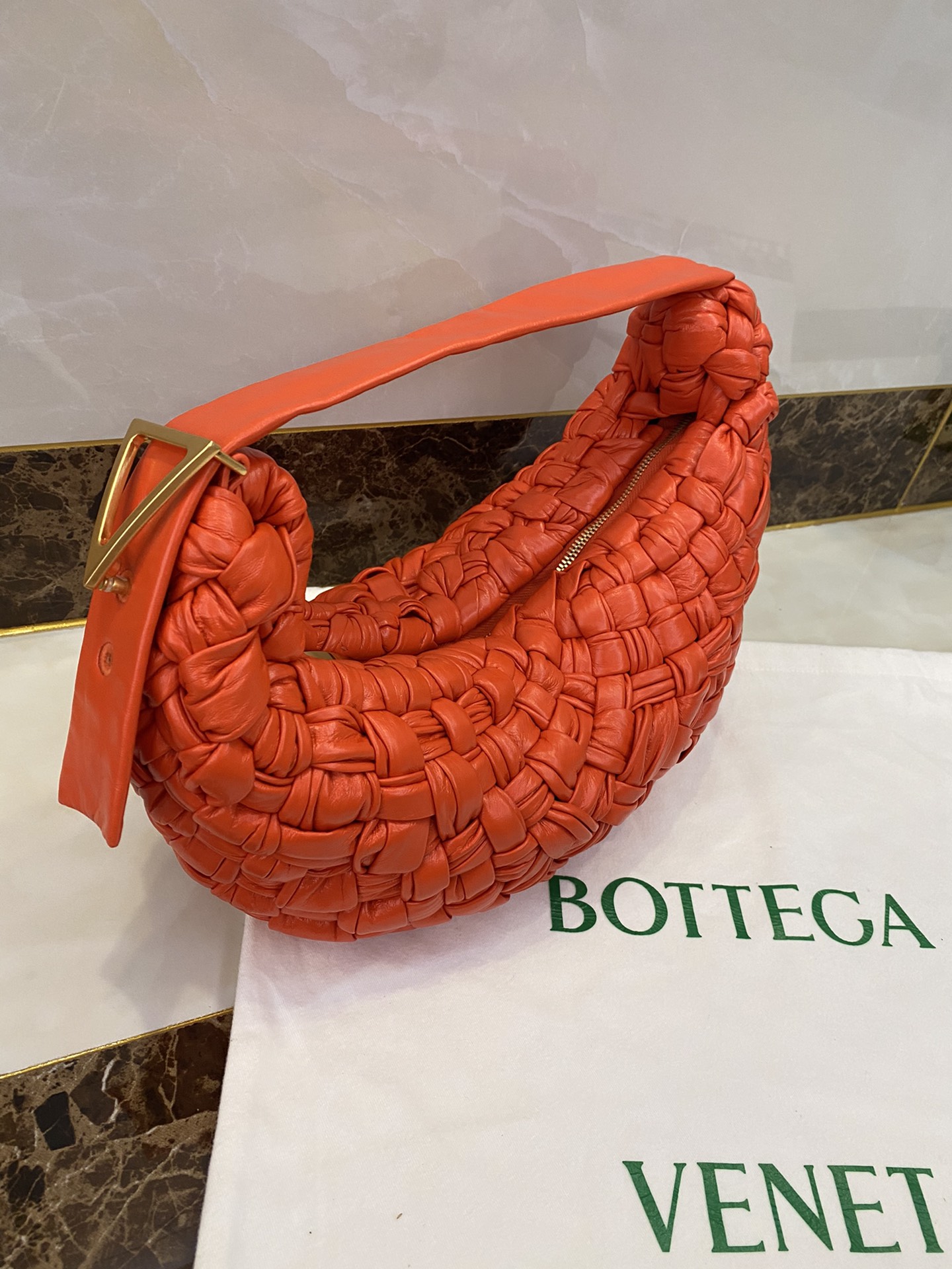 Bottega Veneta Banana Orange. For Women. Women-s Bags 13.9in/35.5cm 620917VCQ717566 - Soul Replicas