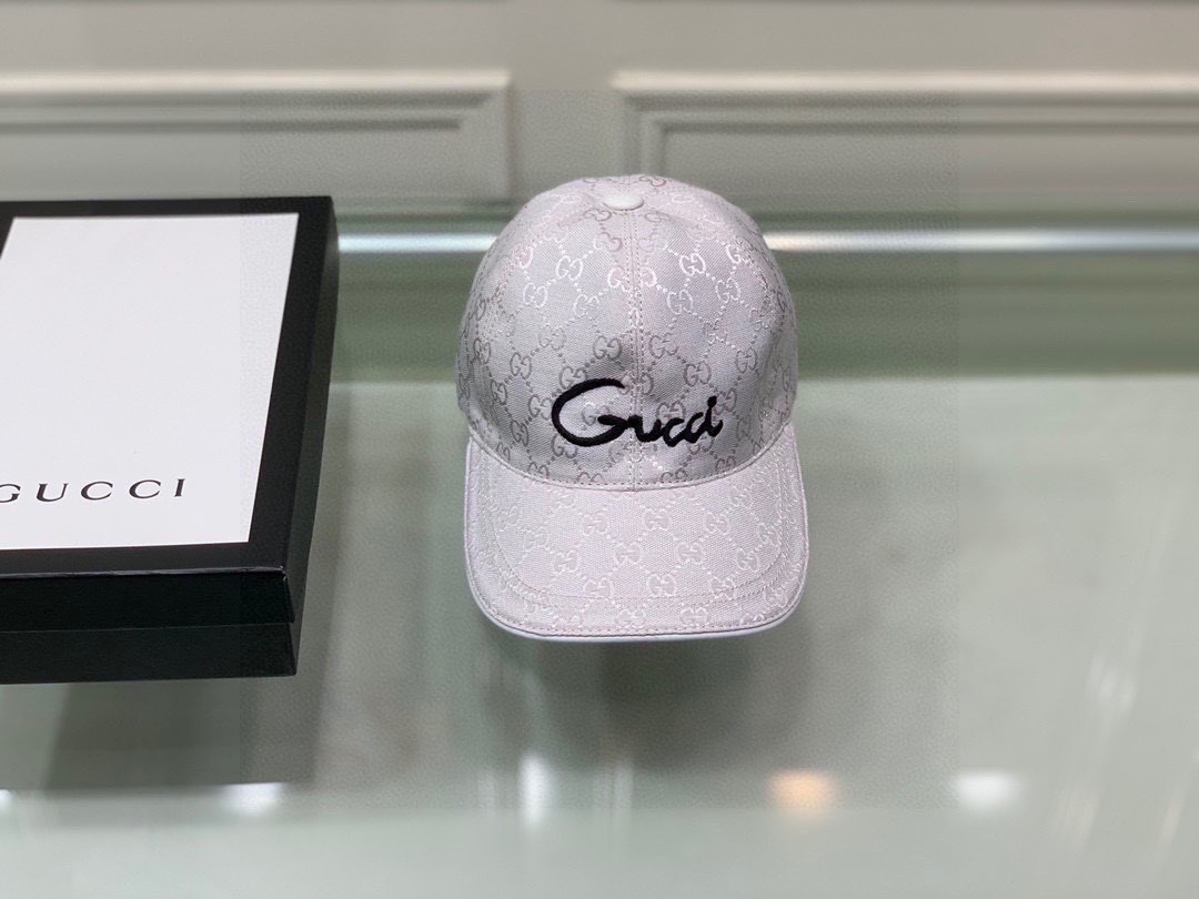 Gucci Canvas Baseball Hat White Gucci Hat - Soul Replicas