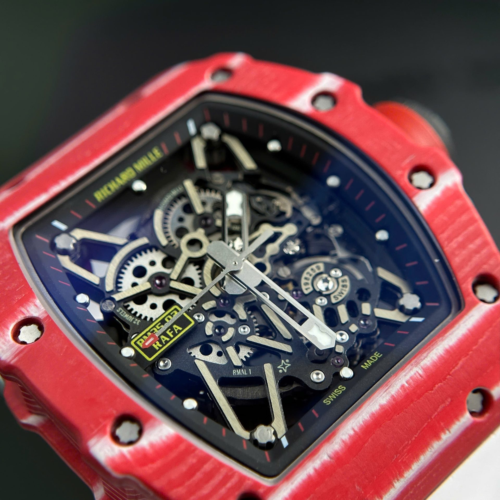 Richard Mille Replica Watch RM35-02 Rafael Nadal Red Quartz TPT 44mm - Soul Replicas