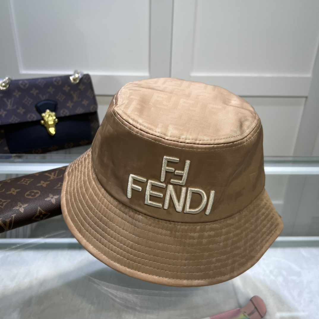 Fendi Denim Bucket Hat Brown Fendi Hat - Soul Replicas