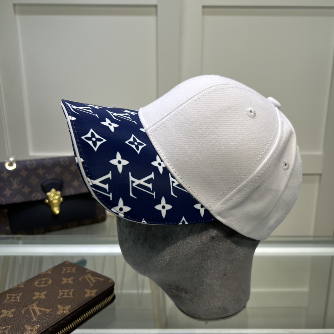 Louis Vuitton Match Cap White/Blue LV Cap M77741 - Soul Replicas