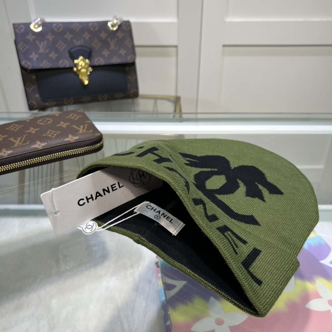Chanel Beanie In Green - Soul Replicas