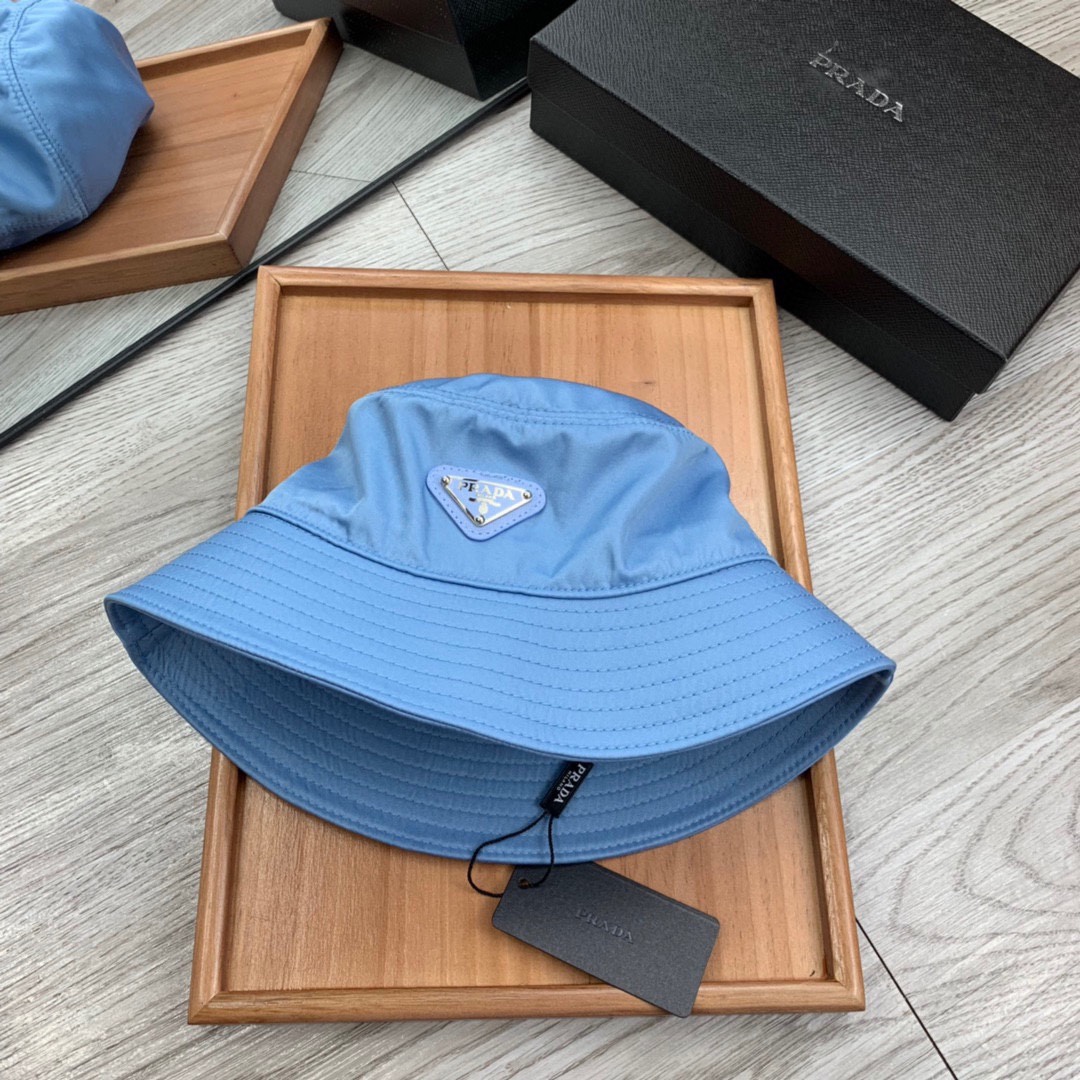 Prada Re-Nylon Bucket Hat Blue Prada Hat - Soul Replicas