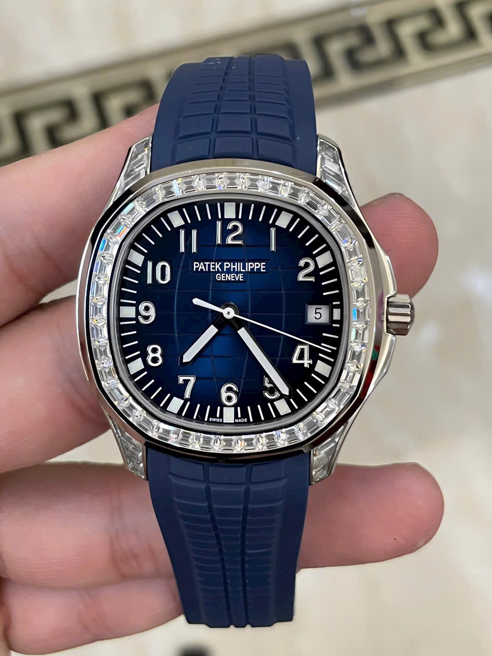 Patek Philippe Replica Watches Aquanaut 5168G Blue Rubber Strap GR Factory 42mm - Soul Replicas