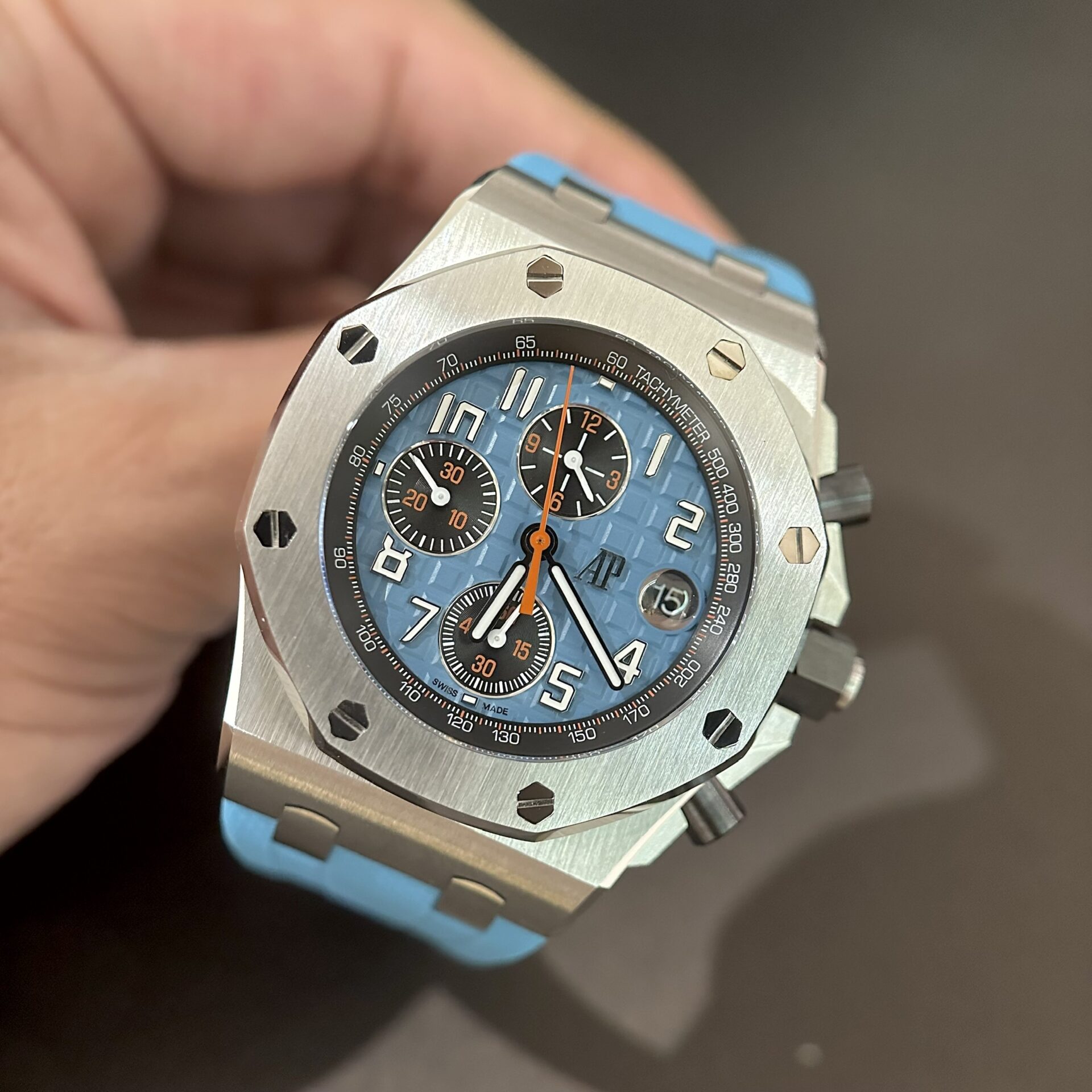 Audemars Piguet Best Replica Watch Royal Oak Offshore 26238ST Blue Rubber Strap 42mm - Soul Replicas