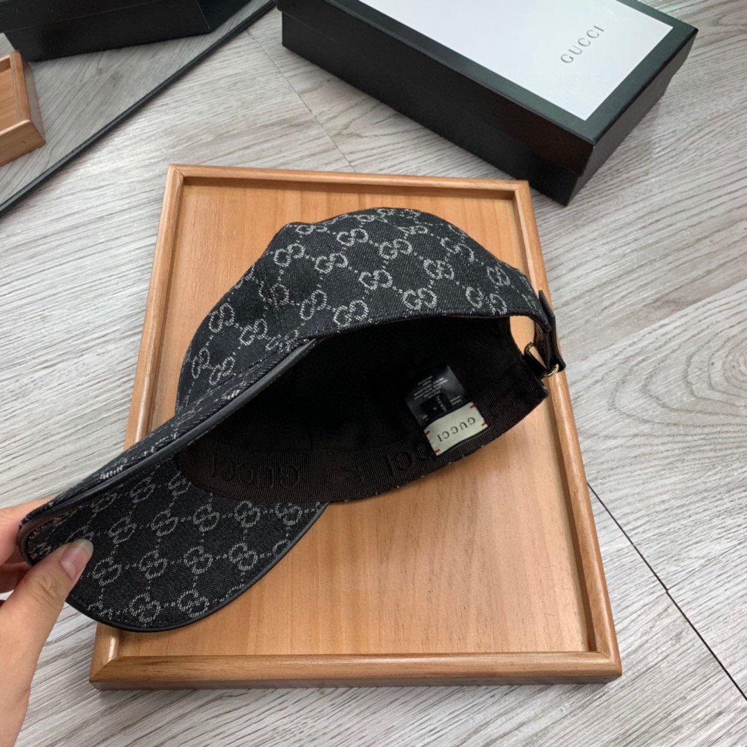 Gucci Canvas Baseball Cap Black - Soul Replicas