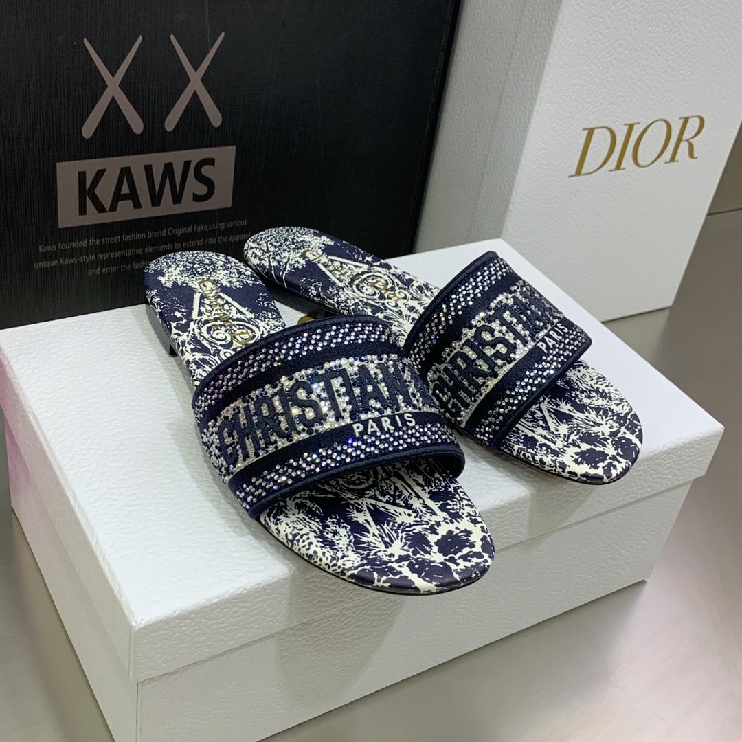Christian Dior Women's Dway Slide Blue For Women CD - Soul Replicas