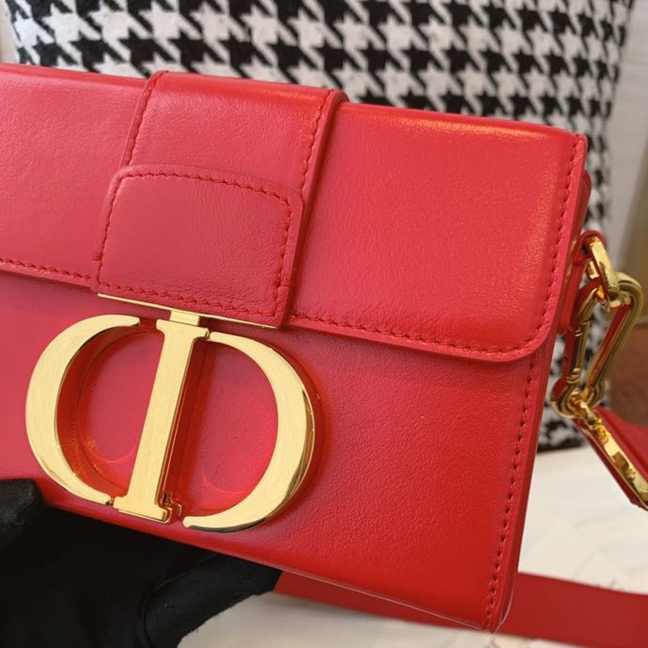 Christian Dior Mini 30 Montaigne Bag Gold Toned Hardware Red For Women 18cm/7in CD - Soul Replicas