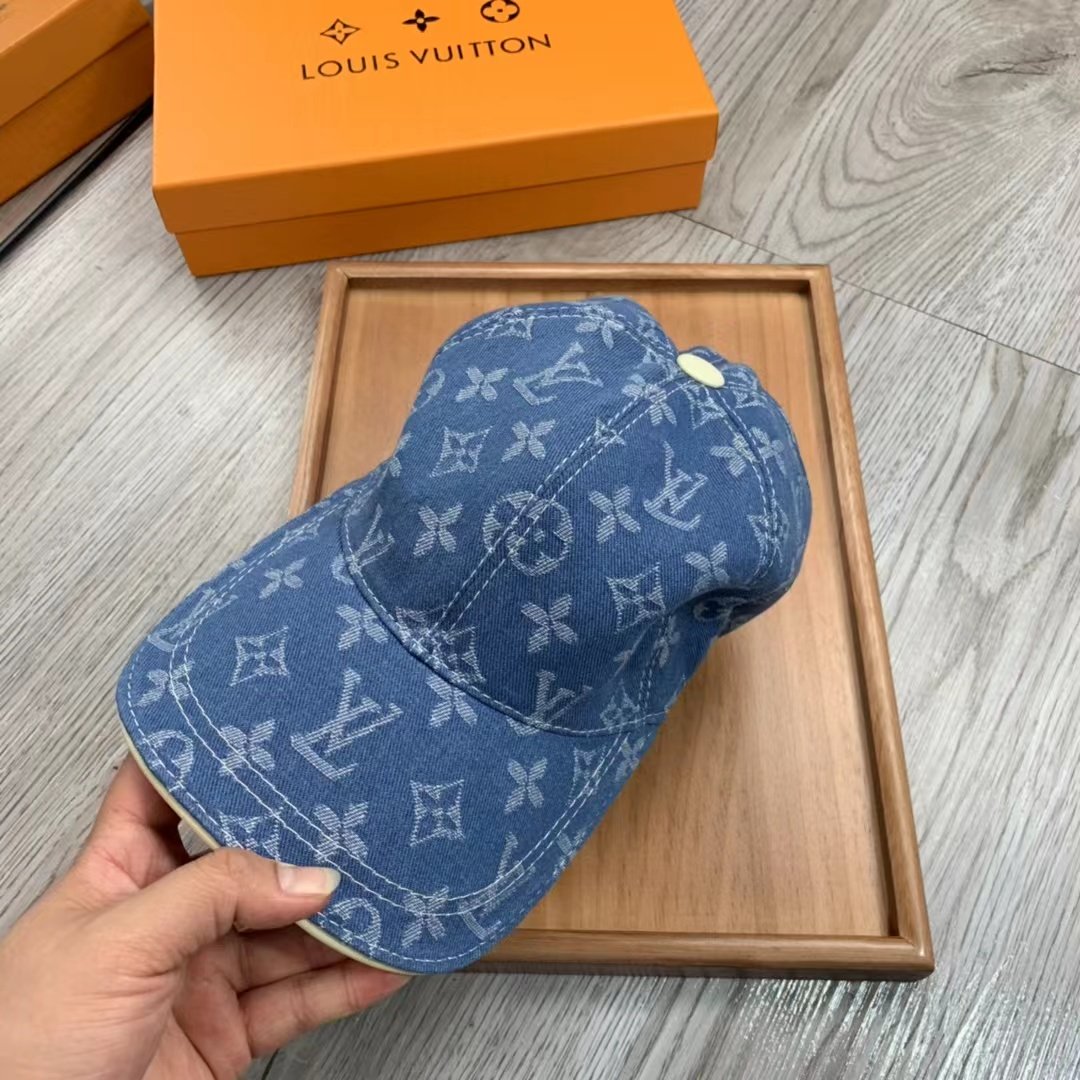 Louis Vuitton Monogram Baseball Cap Blue LV Cap - Soul Replicas
