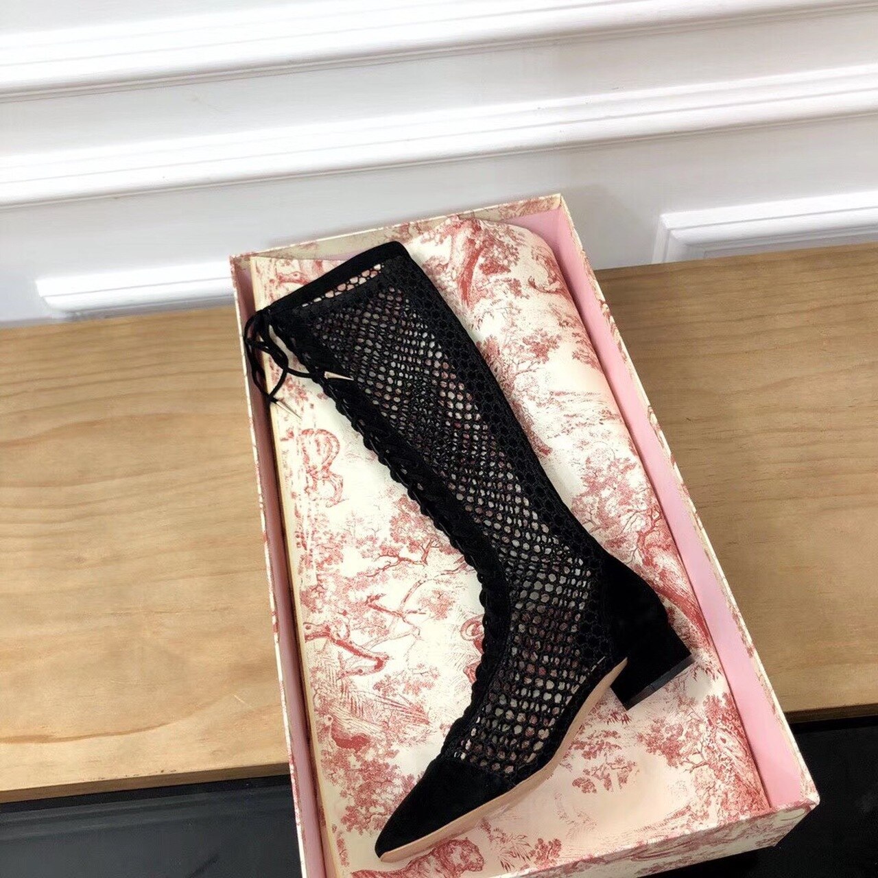 Christian Dior Naughtily-D Knee-High Boots Black For Women CD - Soul Replicas