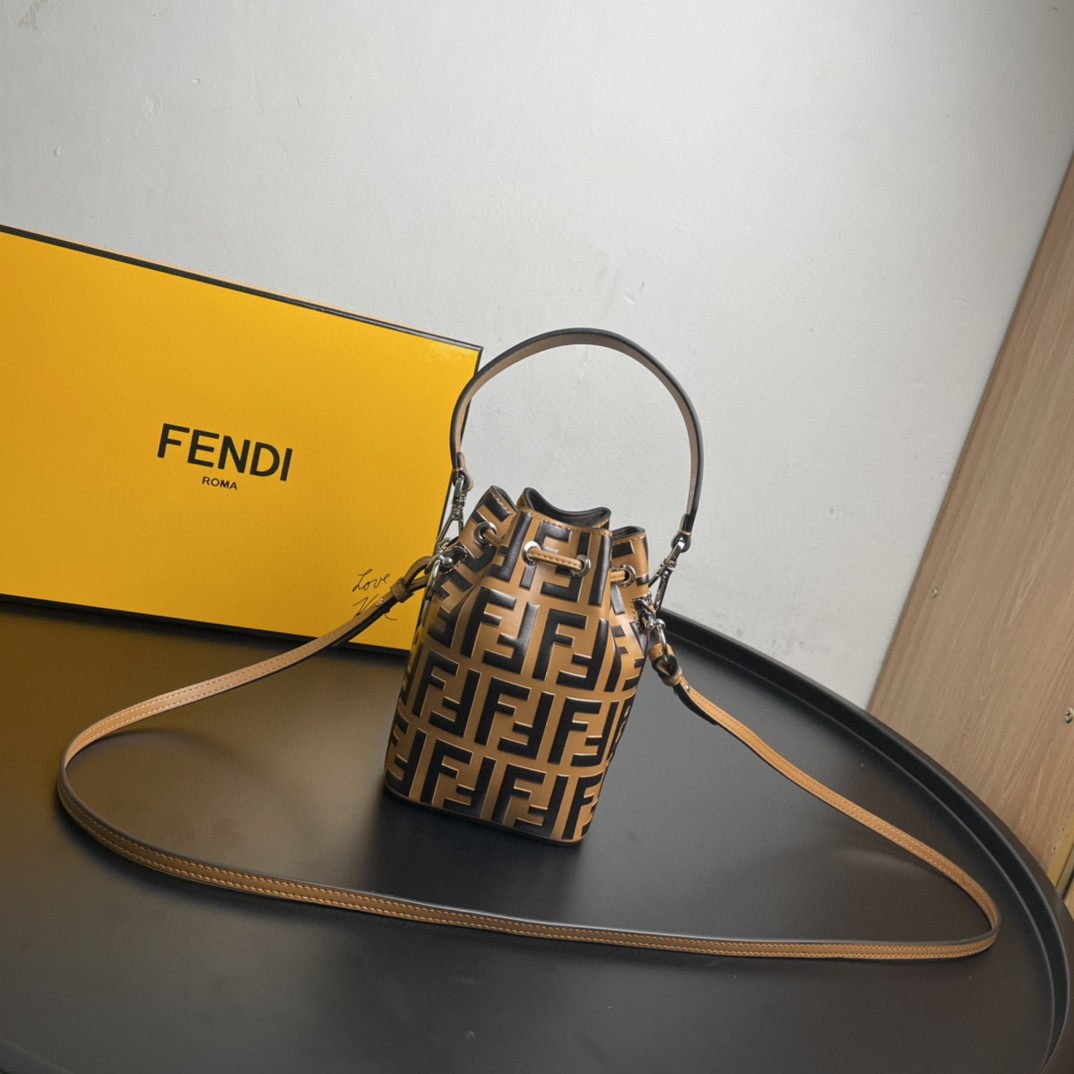 Fendi Mon Tresor Light Brown Mini Bag For Woman 18cm/7in - Soul Replicas