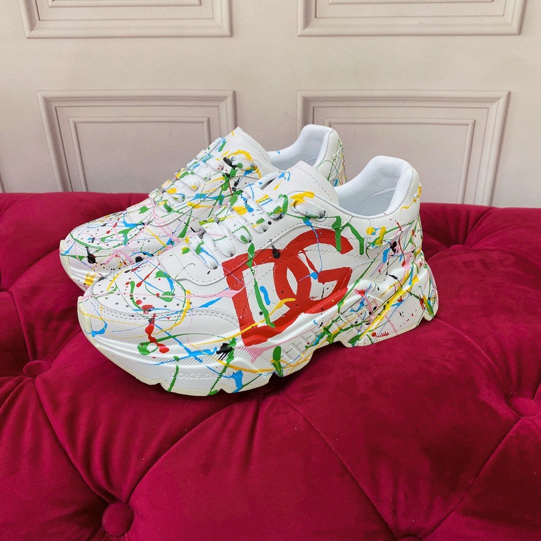 Dolce & Gabbana Nappa Daymaster Sneakers White For Women DG Shoes - Soul Replicas