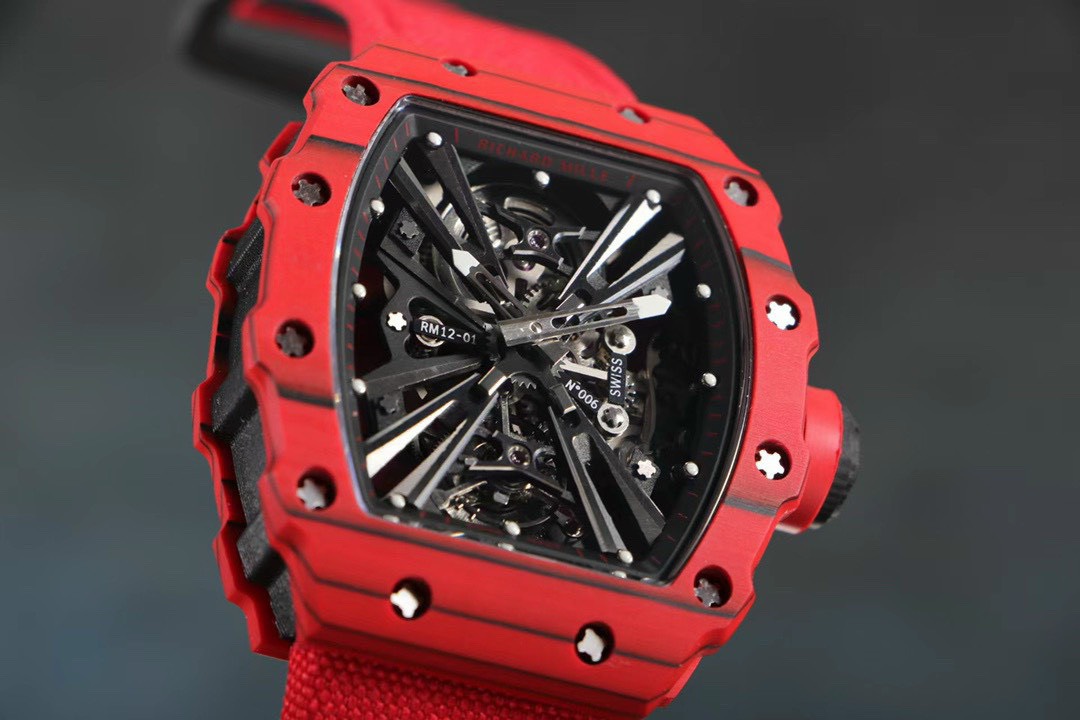 Richard Mille Best Replica Watch RM12-01 Tourbillon Carbon Red 40mm - Soul Replicas