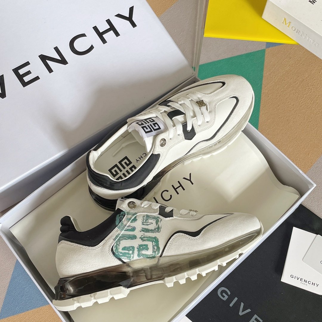 Givenchy Air Cushion Sneakers Black For Men GVC - Soul Replicas