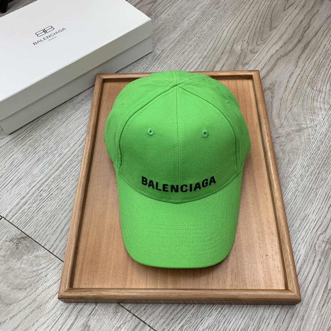 Balenciaga Logo Front Cap In Green - Soul Replicas