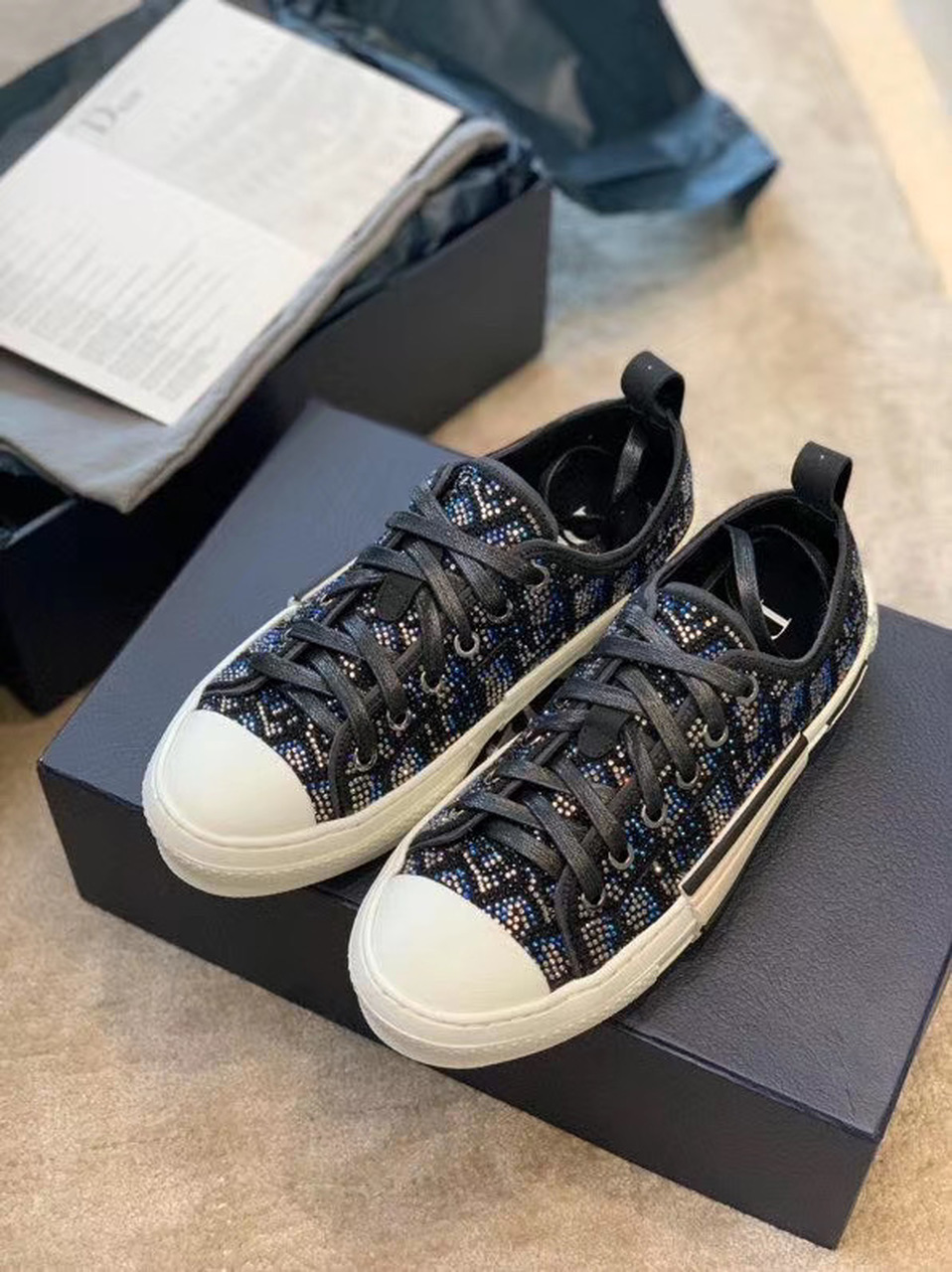 Christian Dior B23 Low-Top Sneaker Black For Women CD - Soul Replicas