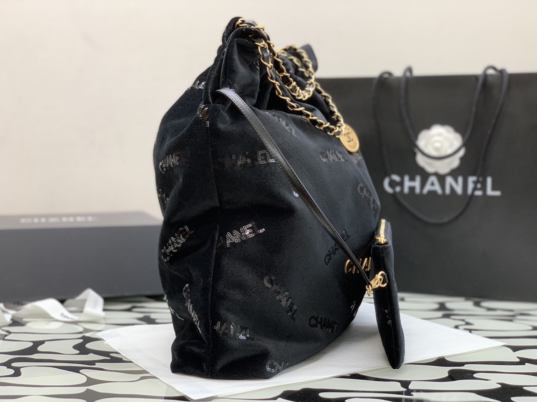 Chanel Big Chanel 22 Handbag Black For Women. Women-s Bags 18.9in/48cm - Soul Replicas