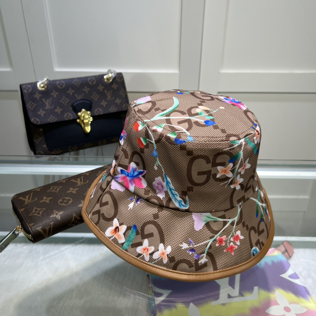 Gucci Jumbo Gucci Fedora Hat With Floral Embroidery Beige Gucci Hat ‎701842 3HAJM 2584 - Soul Replicas