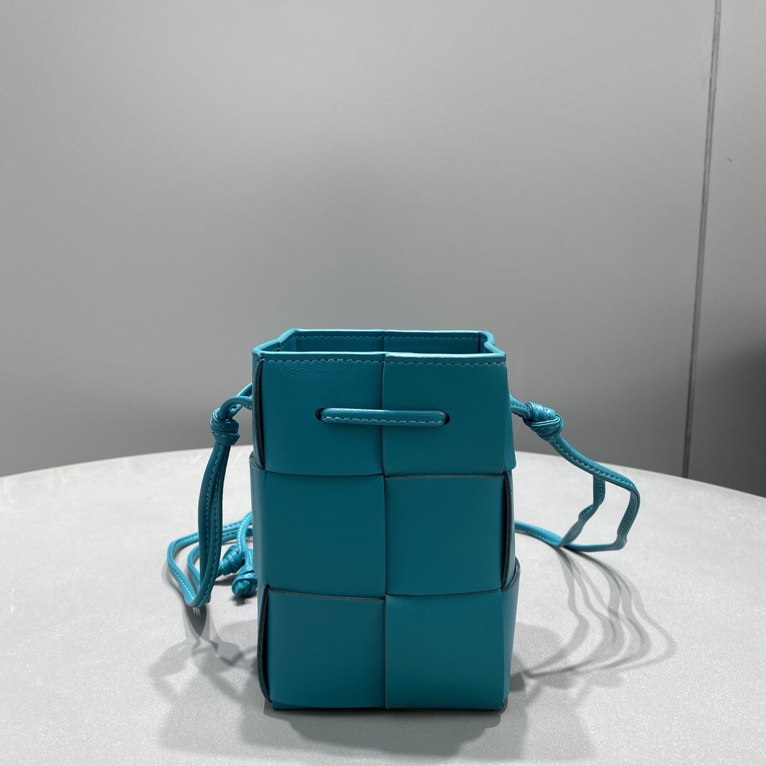 Bottega Veneta Mini Cassette Bucket Bag Blue. For Women. Women-s Bags 5.5in/14cm - Soul Replicas