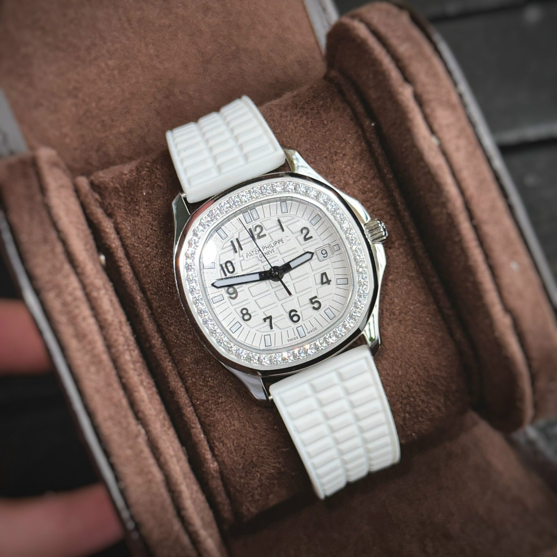 Patek Philippe Fake Watches Aquanaut 5067 White Dial PPF Factory 35.6mm - Soul Replicas