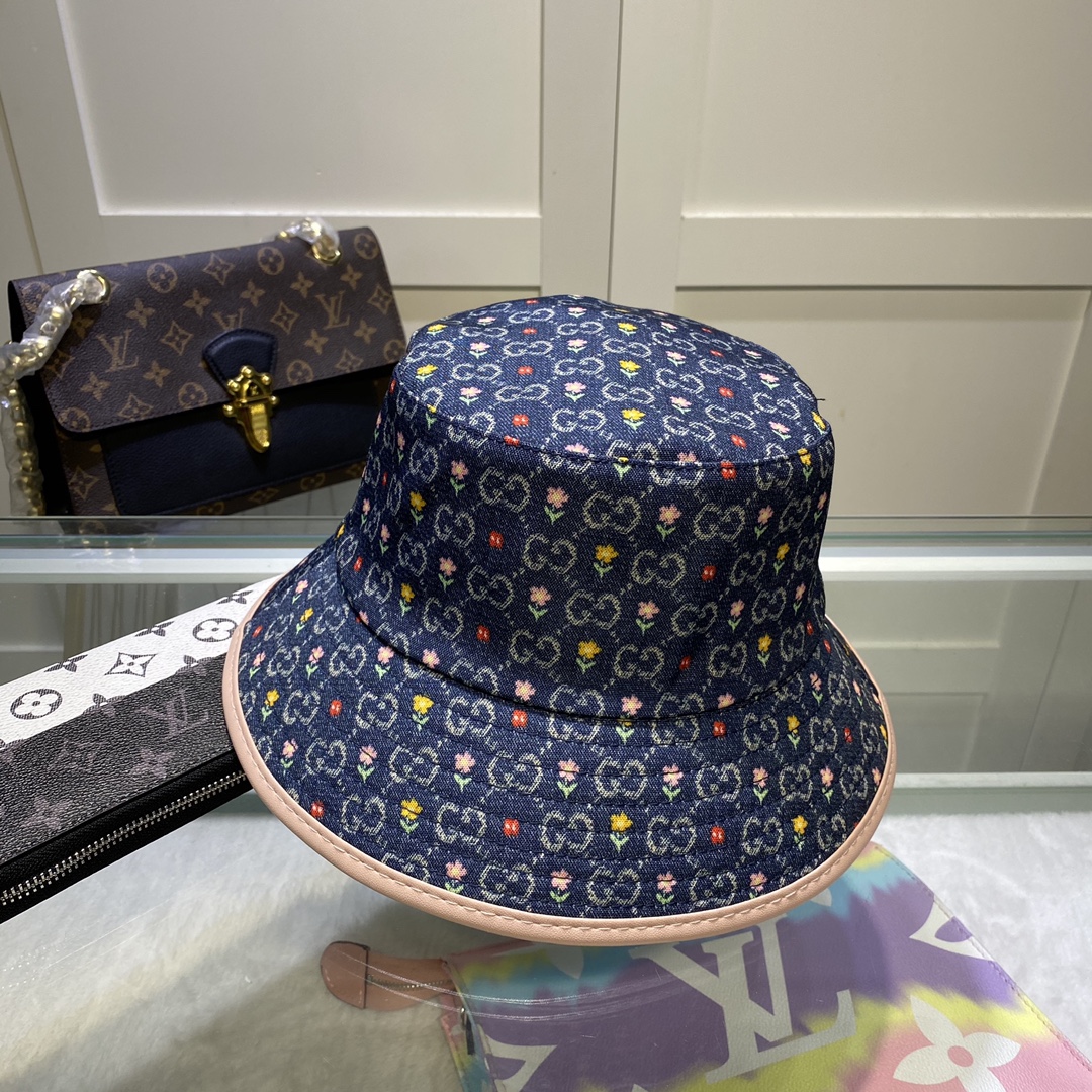 Gucci Canvas Bucket Hat Blue - Soul Replicas