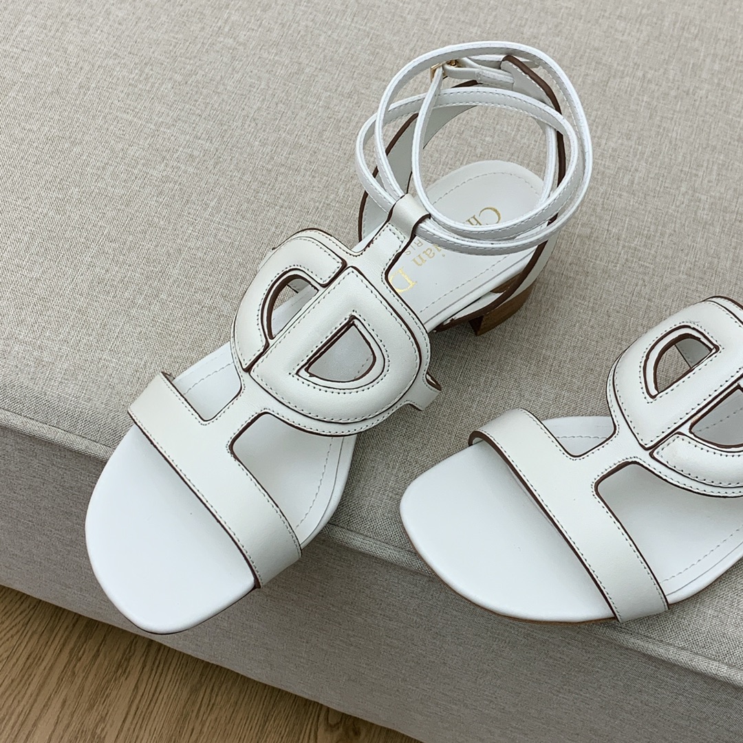 Christian Dior D Club Sandal 1.7 Inches White For Women CD - Soul Replicas