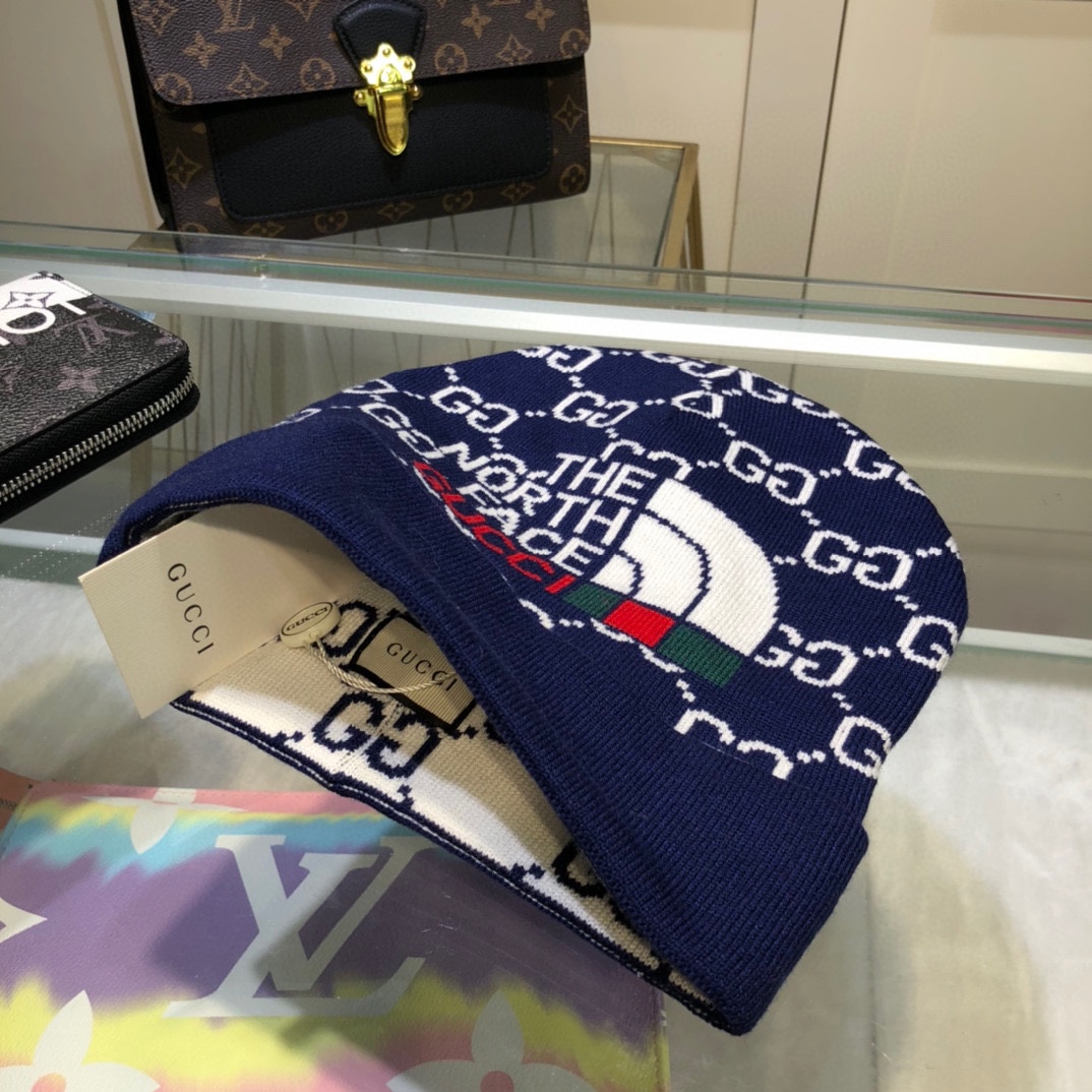 Gucci Beanie Cashmere In Blue - Soul Replicas