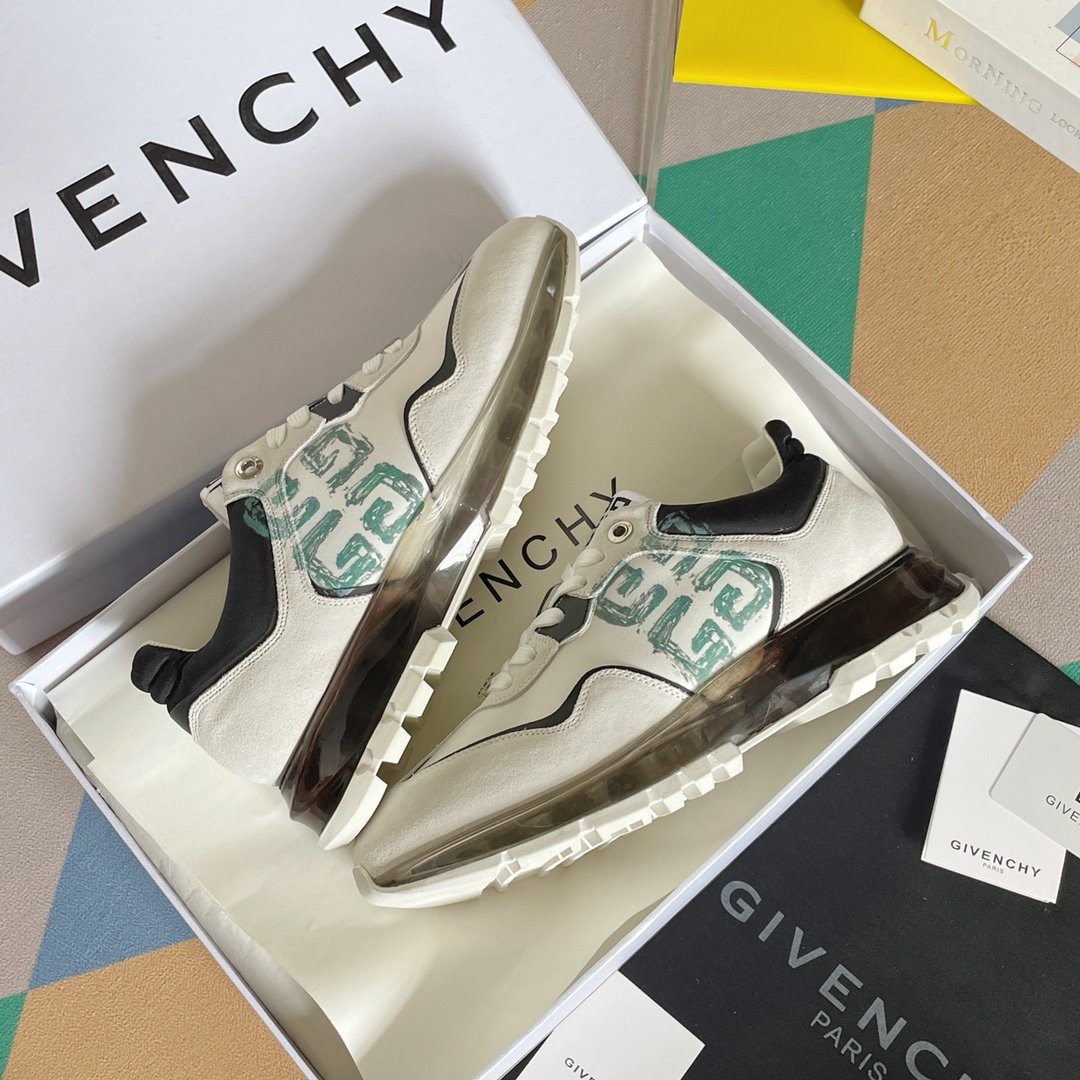 Givenchy Air Cushion Sneakers Black For Men GVC - Soul Replicas