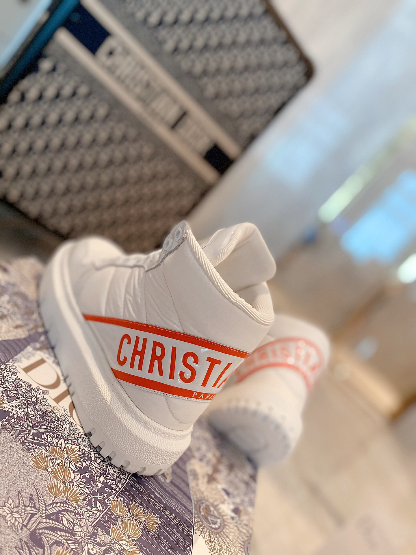 Christian Dior D-Player Patent-Trim White/Red For Women CD - Soul Replicas