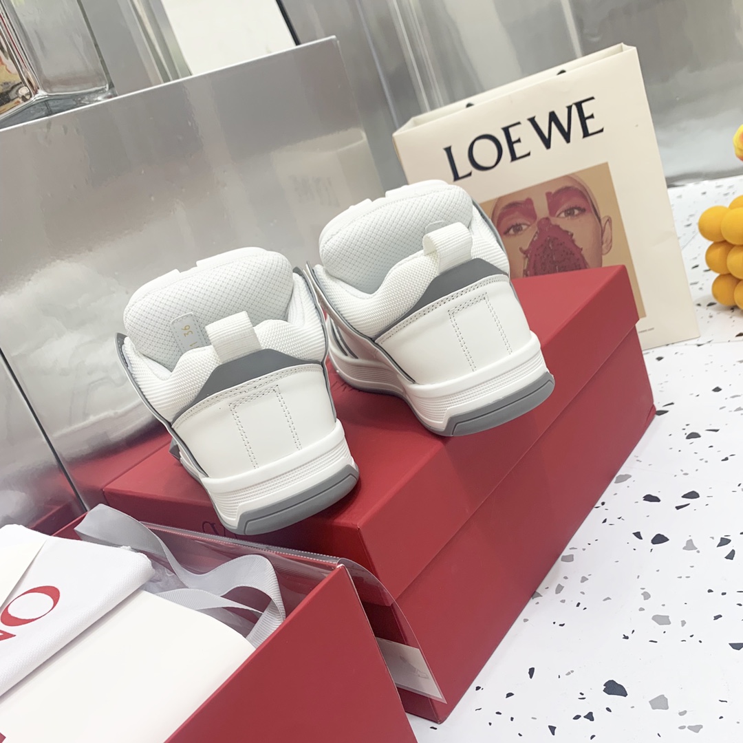 Valentino Garavani Open Skate Sneakers With Patent Band White For Women WS0FB1DXI - Soul Replicas