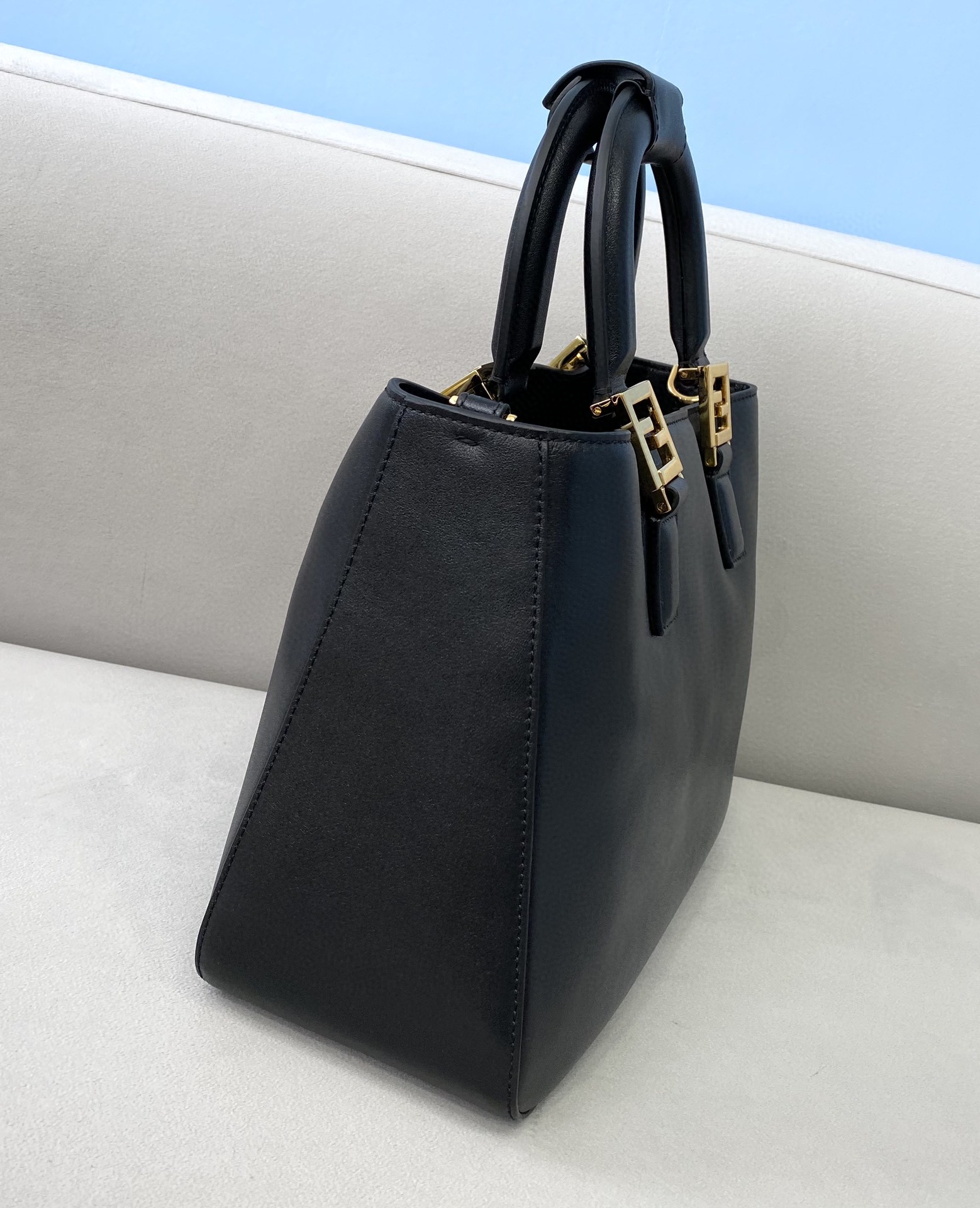 Fendi Small FF Tote Shoulder Black Bag For Woman 30cm/12in - Soul Replicas