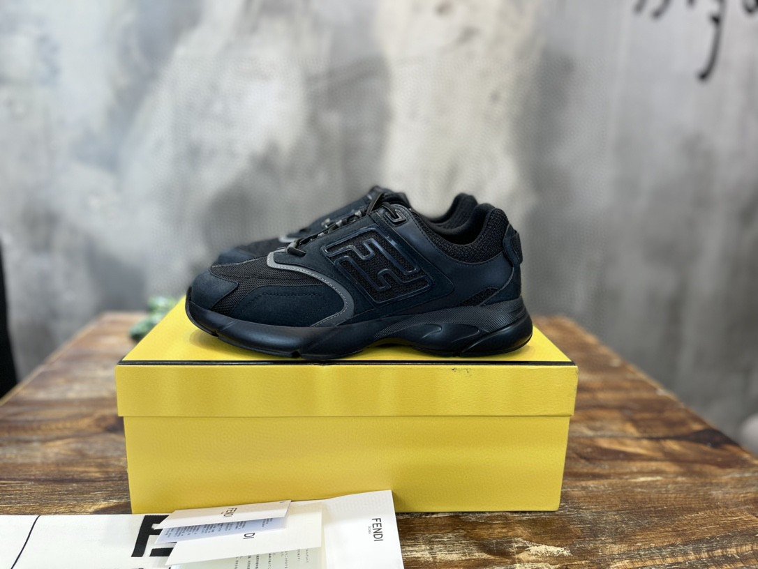 Fendi Nubuck Faster Black For Women - Soul Replicas