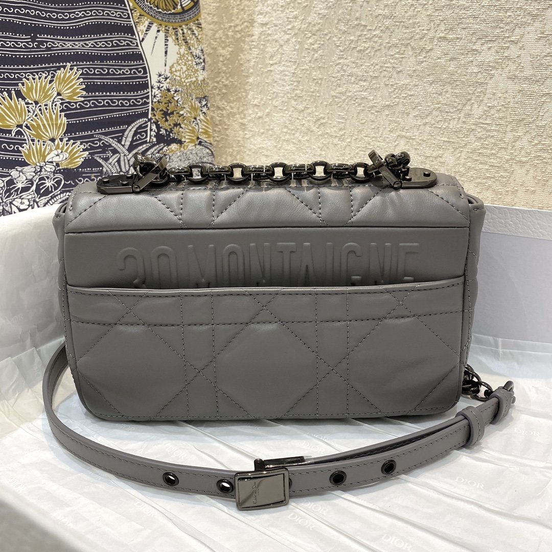 Christian Dior Mini Dior Caro Bag Gray Padded Macrocannage. Gray. For Women Women's Handbags. Crossbody Bags. 20cm CD - Soul Replicas