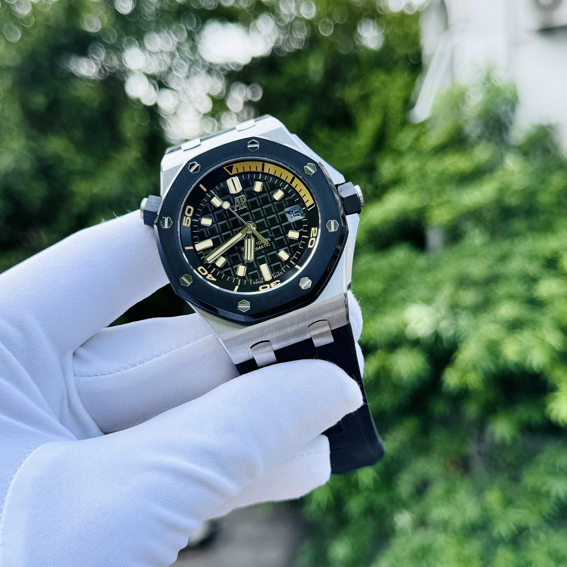 Audemars Piguet Replica Watch Royal Oak 15720ST Black Dial IP Factory 42mm - Soul Replicas