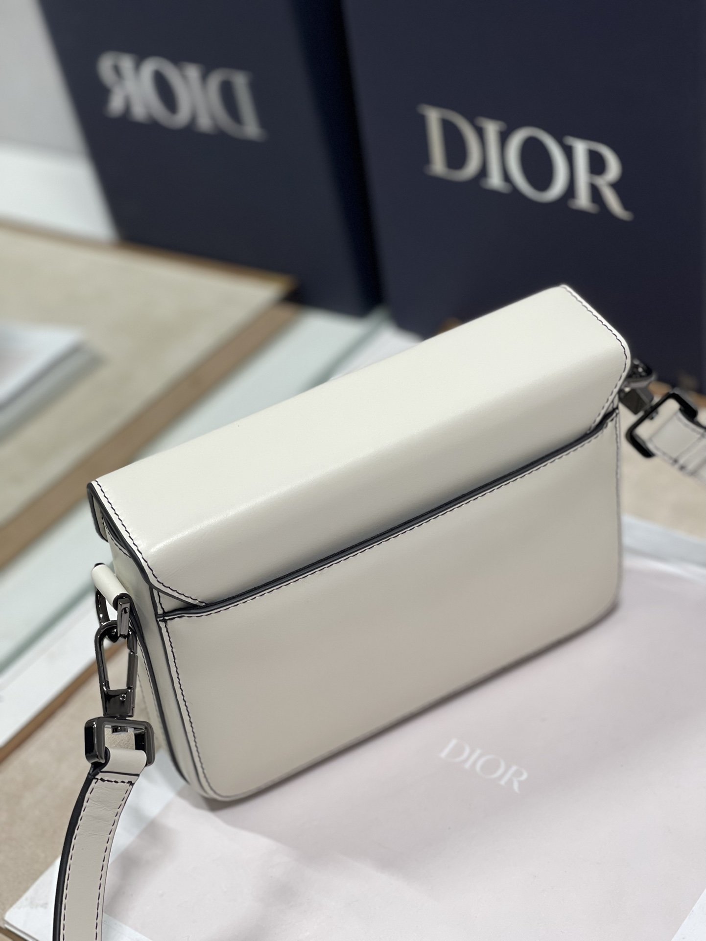 Christian Dior Lock Handbag White For Women 7.5in/19cm CD - Soul Replicas