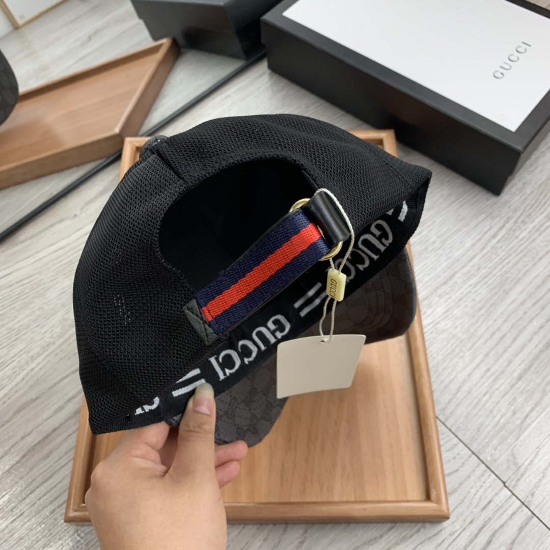 Gucci Canvas Baseball Cap Black - Soul Replicas