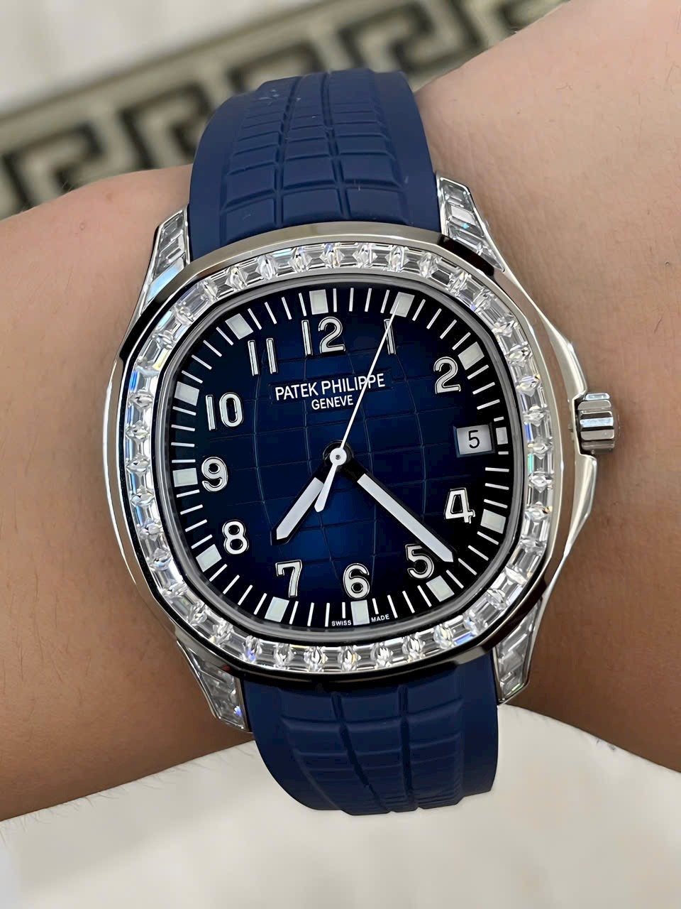 Patek Philippe Replica Watches Aquanaut 5168G Blue Rubber Strap GR Factory 42mm - Soul Replicas