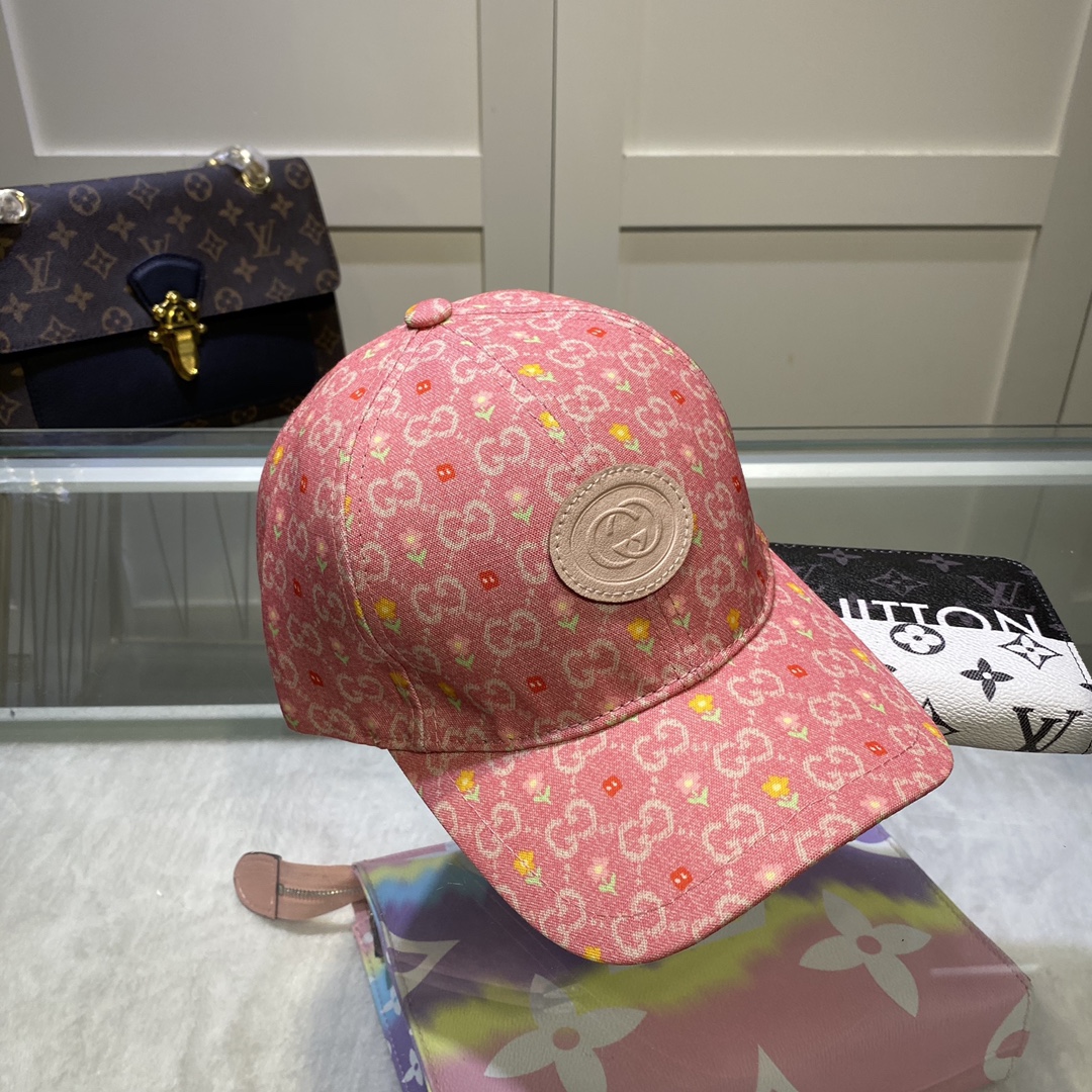 Gucci Canvas Baseball Cap Pink - Soul Replicas