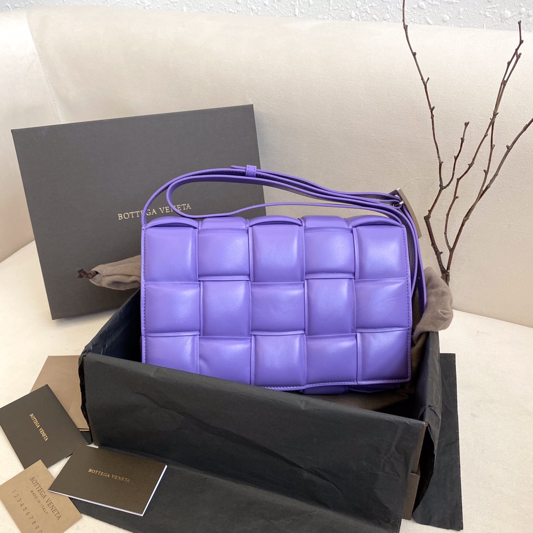 Bottega Veneta Padded Cassette Bag For Women 10.2in/26cm In Violet - Soul Replicas