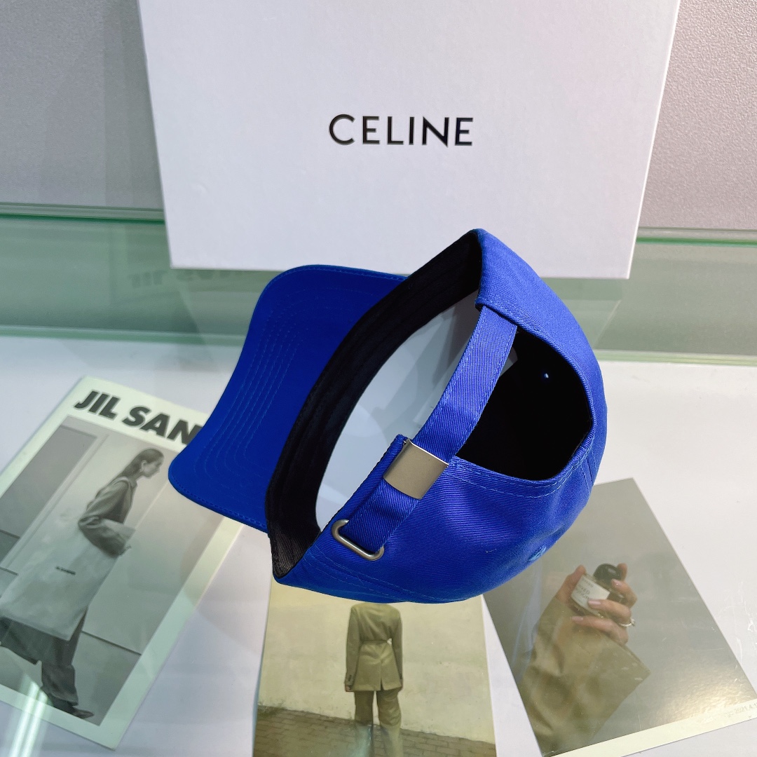 Celine Baseball Cap In Cotton Blue - Soul Replicas