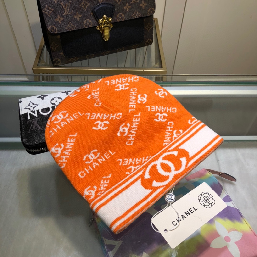 Chanel Beanie In Orange - Soul Replicas