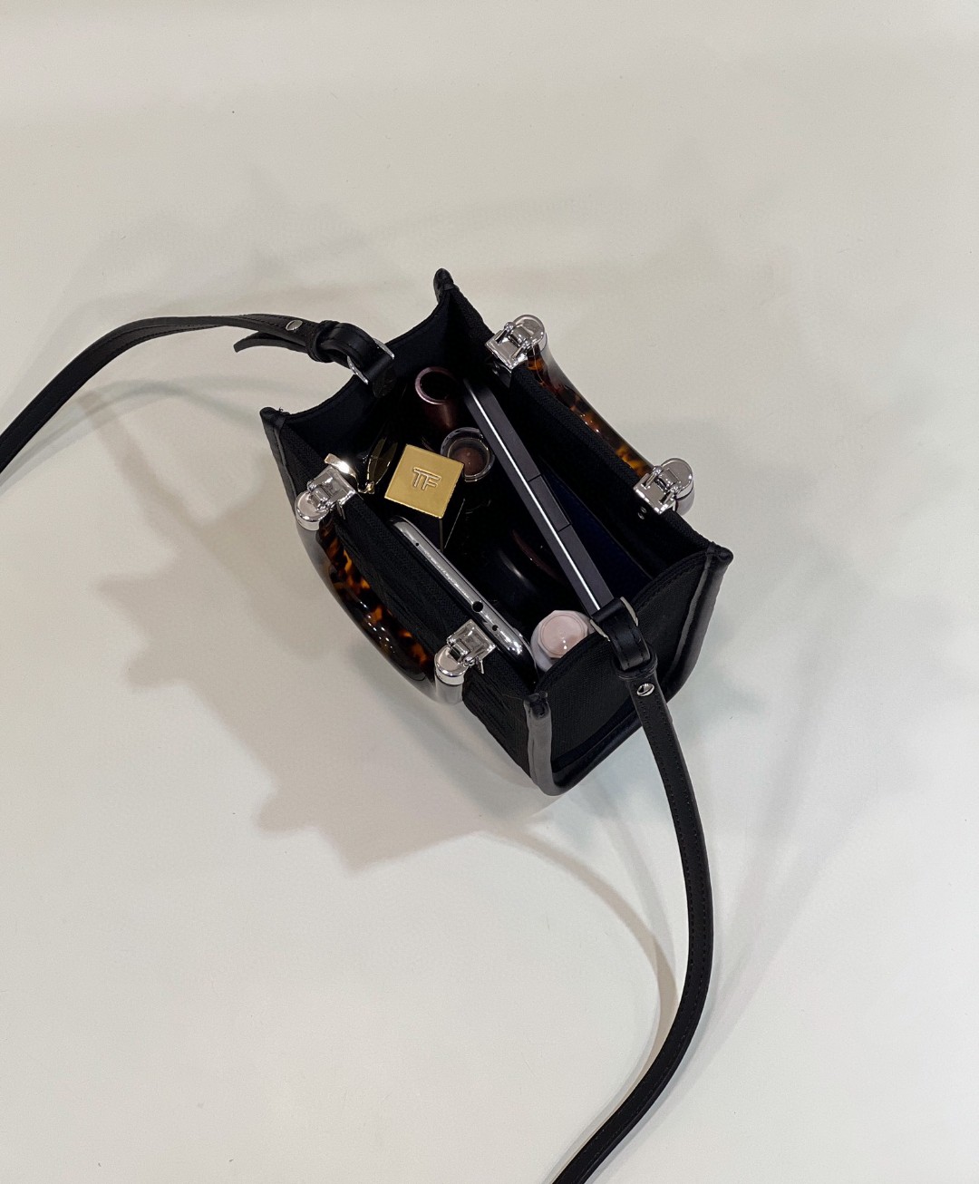 Fendi Mini Sunshine Shopper Black Bag For Woman 18cm/7in - Soul Replicas