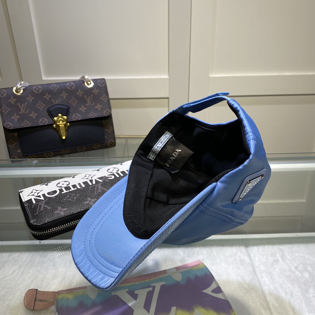 Prada Drill Baseball Cap Blue Prada Cap - Soul Replicas