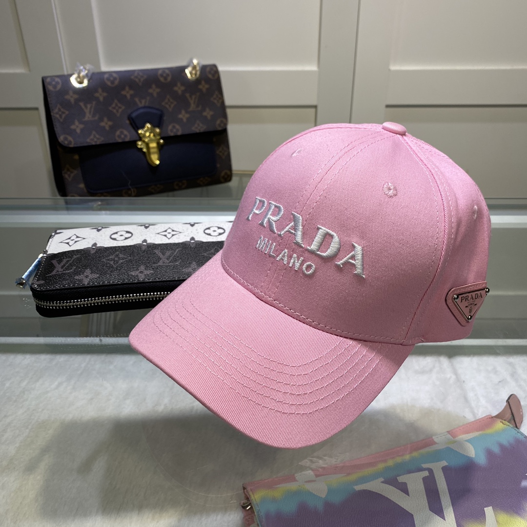 Prada Denim Baseball Cap Pink Prada Cap - Soul Replicas