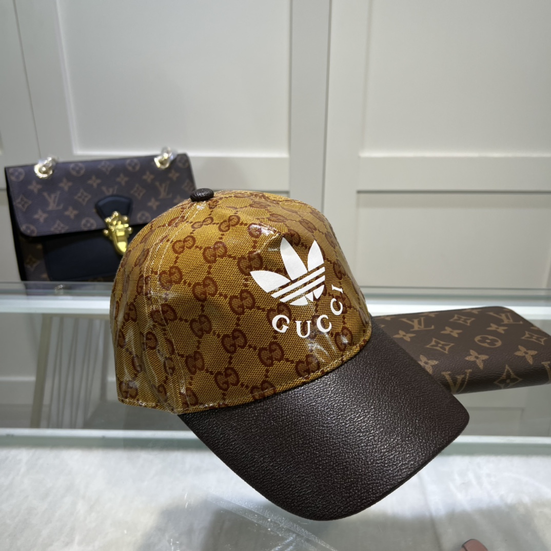 Gucci x Adidas Baseball Hat Brown Gucci Hat ‎696475 4HAP2 7164 - Soul Replicas