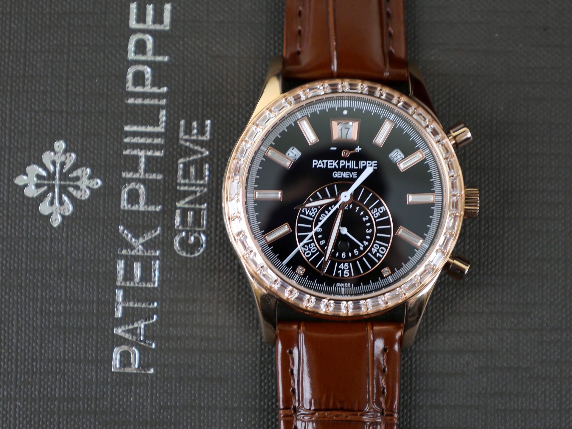 Patek Philippe Replica Watch Complications 5961R Dial Black TW Factory 40.5mm - Soul Replicas