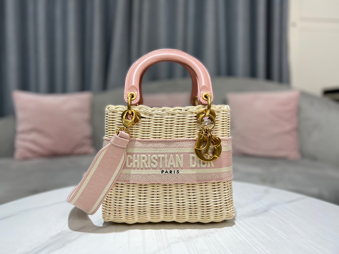 Christian Dior Mini Lady Dior Bag Pink. For Women. Women's Handbags 17cm/6.5in CD - Soul Replicas