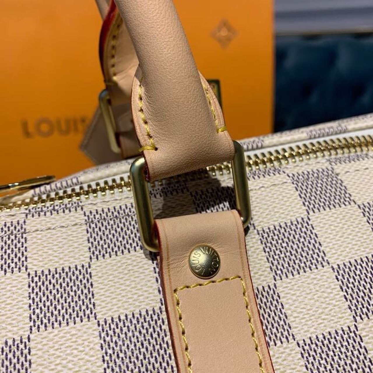 Louis Vuitton Keepall Bandouliere 55 Damier Azur Canvas For Women. Women-s Handbags. Travel Bags 21.7in/55cm LV N41429 - Soul Replicas
